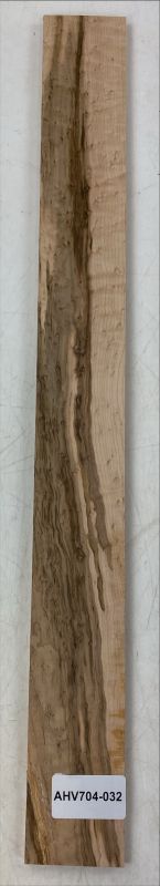 Fretboard Bird's Eye Maple white brown 720x75x11mm Unique Piece #032